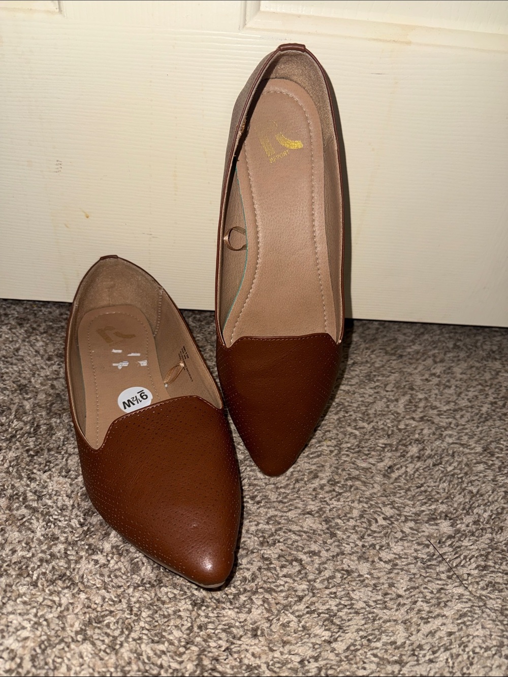 Brown Pointed Toe Women's Flats